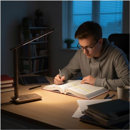 Lampe de table LED dimmable NOBLITE N LED/7W/230V 3000/4000/6500K marron