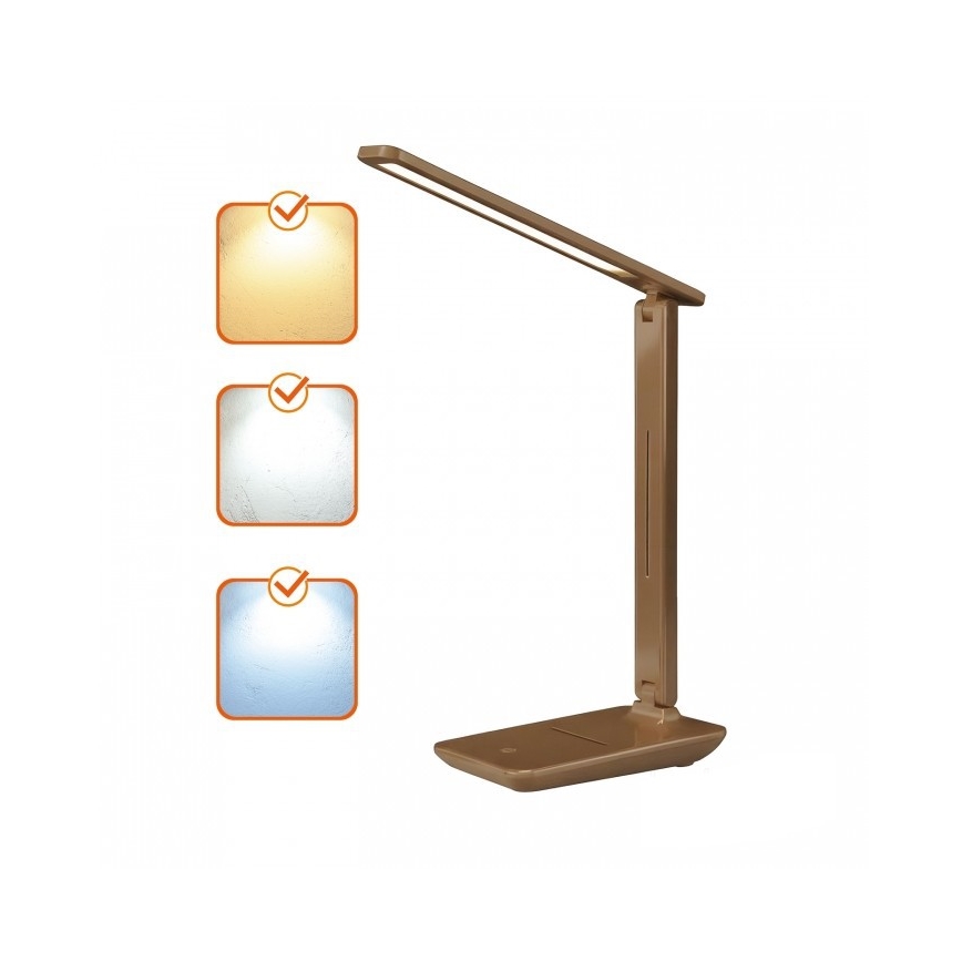 Lampe de table LED dimmable NOBLITE N LED/7W/230V 3000/4000/6500K marron