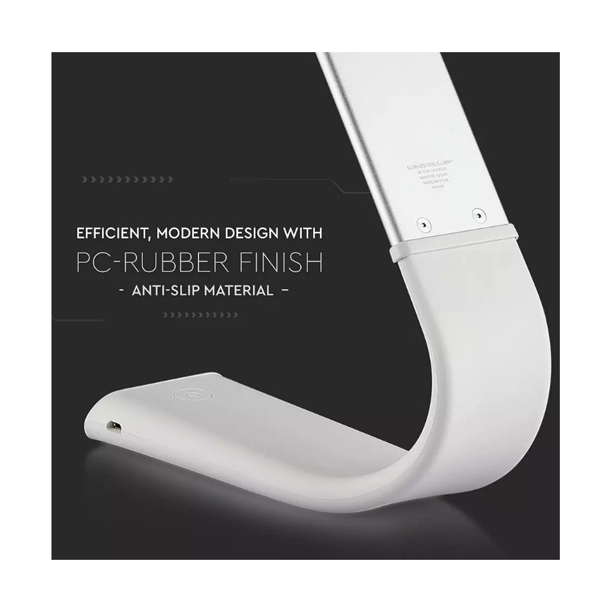 Lampe de table LED flexible à intensité variable LED/6,5W/5V 2000 mAh 3000K/4500K/6000K