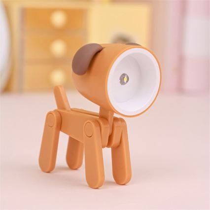 Lampe de table LED LED/0,06W/3xLR41 chien orange