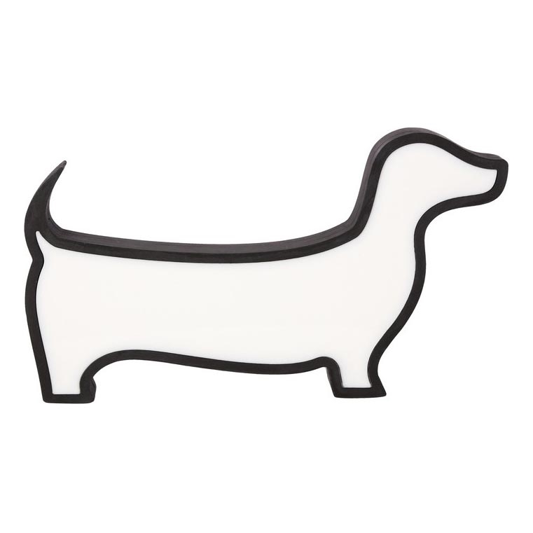 Lampe de table LED pour enfants DOG LED/12W/230V noire