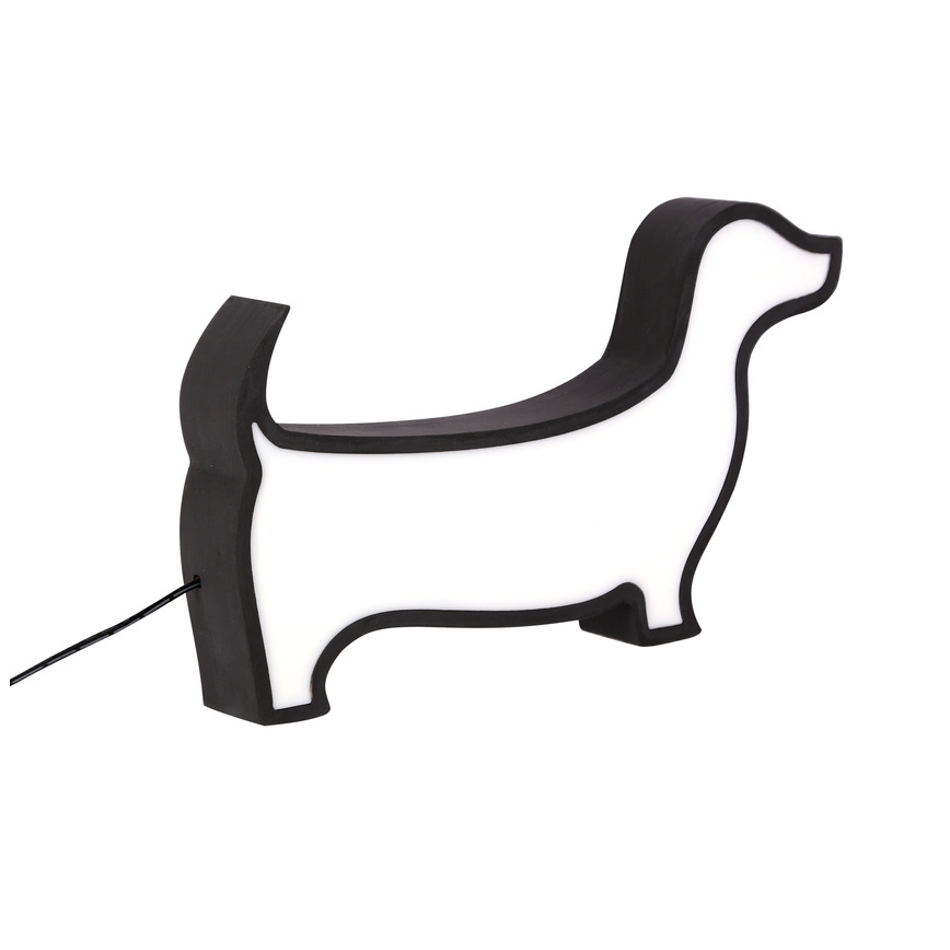 Lampe de table LED pour enfants DOG LED/12W/230V noire