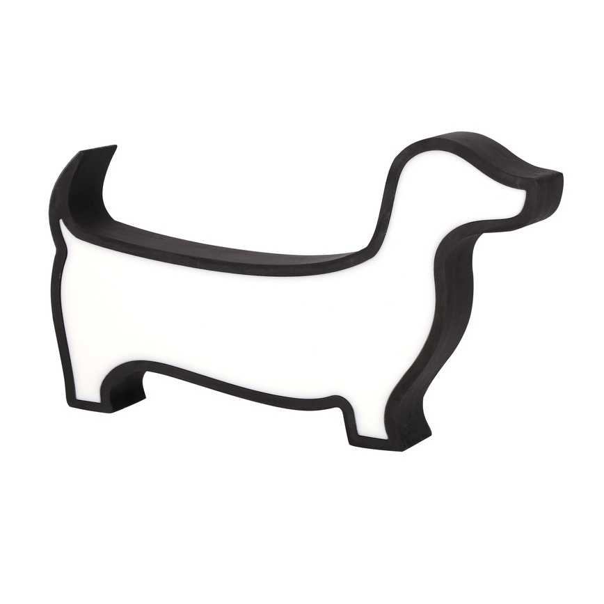 Lampe de table LED pour enfants DOG LED/12W/230V noire