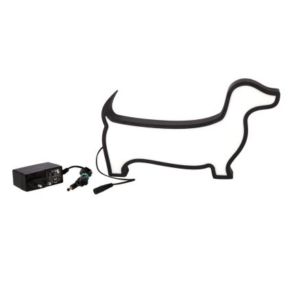Lampe de table LED pour enfants DOG LED/12W/230V noire