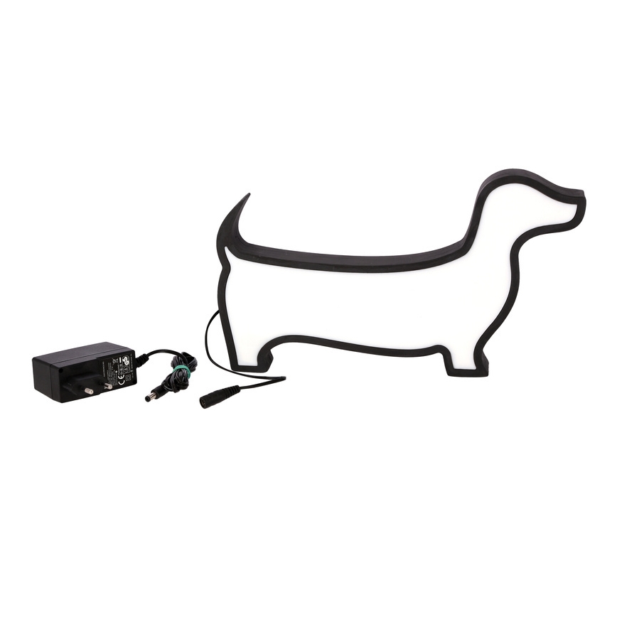 Lampe de table LED pour enfants DOG LED/12W/230V noire