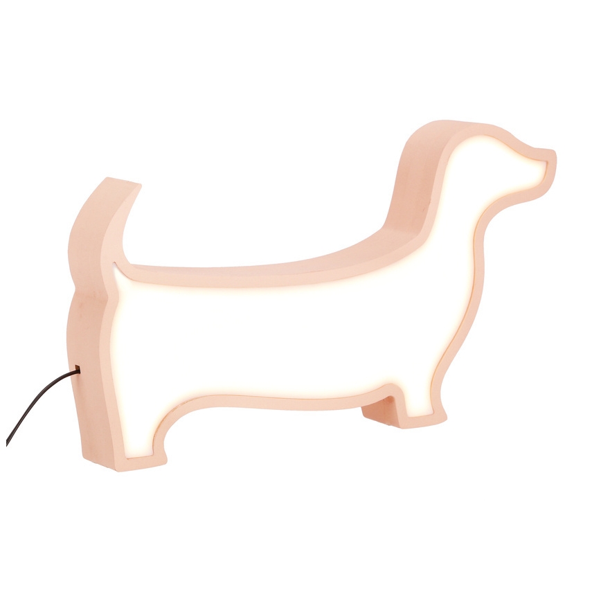 Lampe de table LED pour enfants DOG LED/12W/230V rose