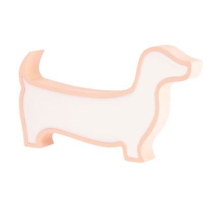 Lampe de table LED pour enfants DOG LED/12W/230V rose