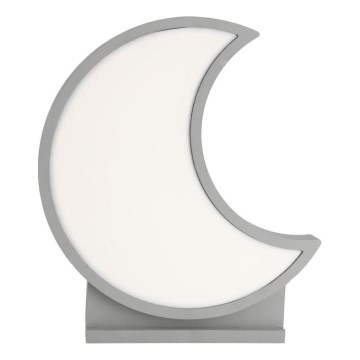 Lampe de table LED pour enfants MOON LED/12W/230V, gris
