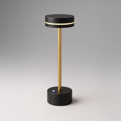 Lampe de table LED rechargeable à intensité variable SAM LED/5W/5V 3600 mAh noir/doré