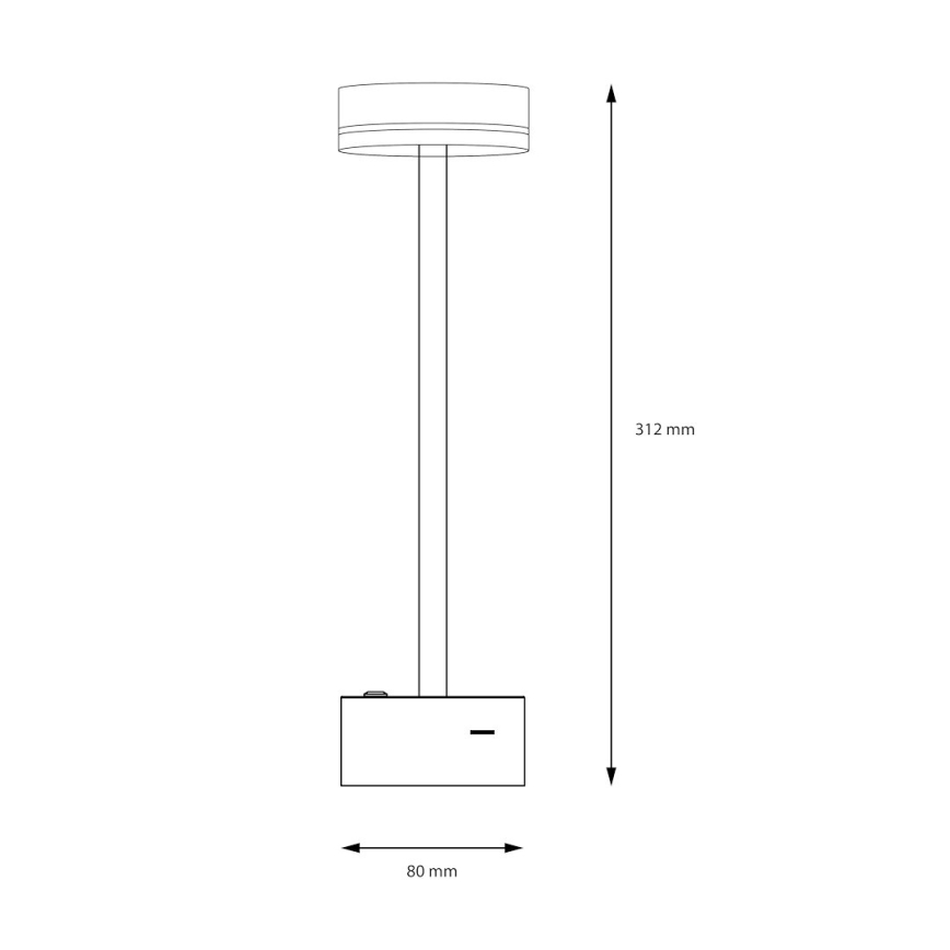 Lampe de table LED rechargeable à intensité variable SAM LED/5W/5V 3600 mAh noir/doré