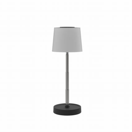 Lampe de table LED d'extérieur tactile et dimmable, rechargeable, 2W/5V, IP44, 1200 mAh, gris