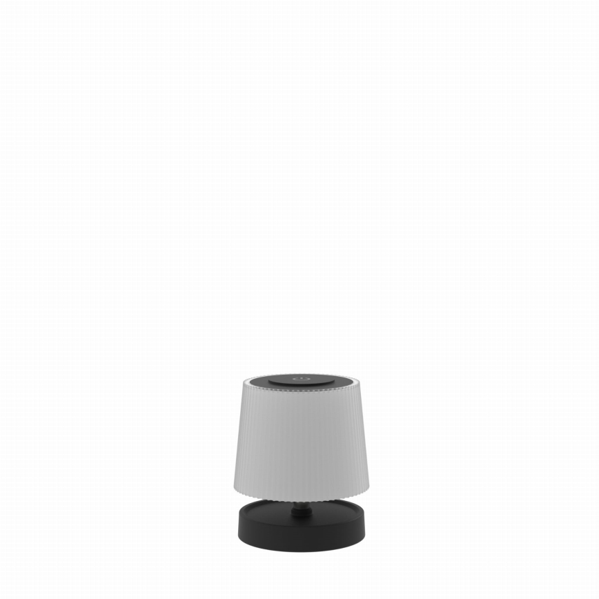 Lampe de table LED d'extérieur tactile et dimmable, rechargeable, 2W/5V, IP44, 1200 mAh, gris