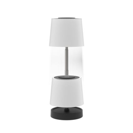 Lampe de table LED d'extérieur tactile et dimmable, rechargeable, 2W/5V, IP44, 1200 mAh, gris