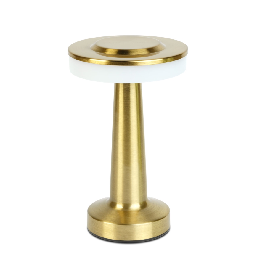 Lampe de bureau LED dimmable rechargeable LONDON LED/2W/5V 2700K/4000K/6500K 400 mAh dorée