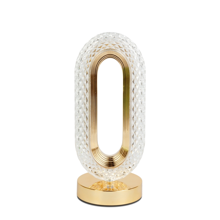 Lampe de table LED rechargeable et dimmable DUBAI LED/2W/5V 2700K/4000K/6500K 400 mAh dorée