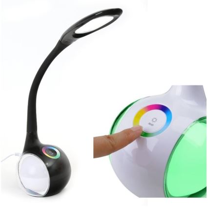 Lampe de table LED RGB à intensité variable LED/7W/230V noire