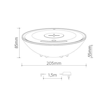 Lampe de table LED RGB avec chargeur sans fil LED/10W/230V