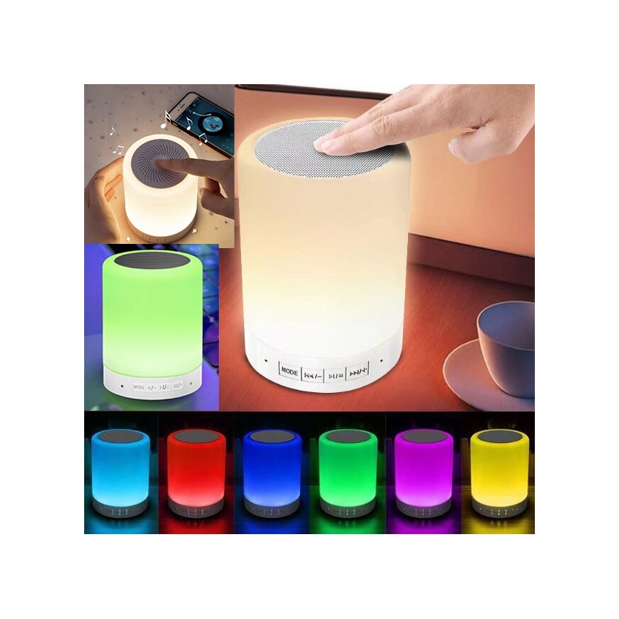 Lampe de table LED RGB avec haut-parleur LED/5V