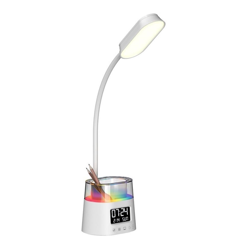 Lampe de table LED RGBW à intensité variable avec un porte-stylo FALCON LED/10W/5V