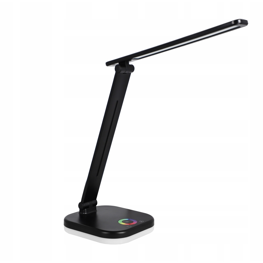 Lampe de table LED RGBW dimmable avec charge sans fil LED/7W/5V USB noire