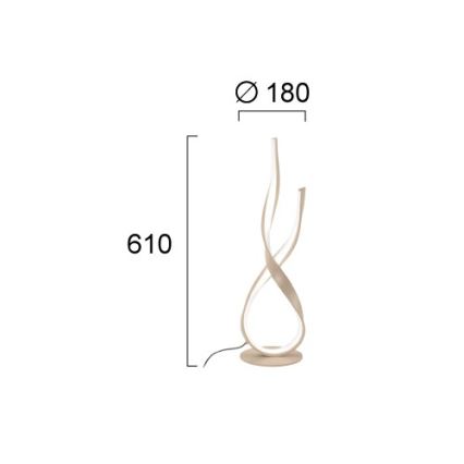 Lampe de table LED RIBBON LED/21W/230V beige