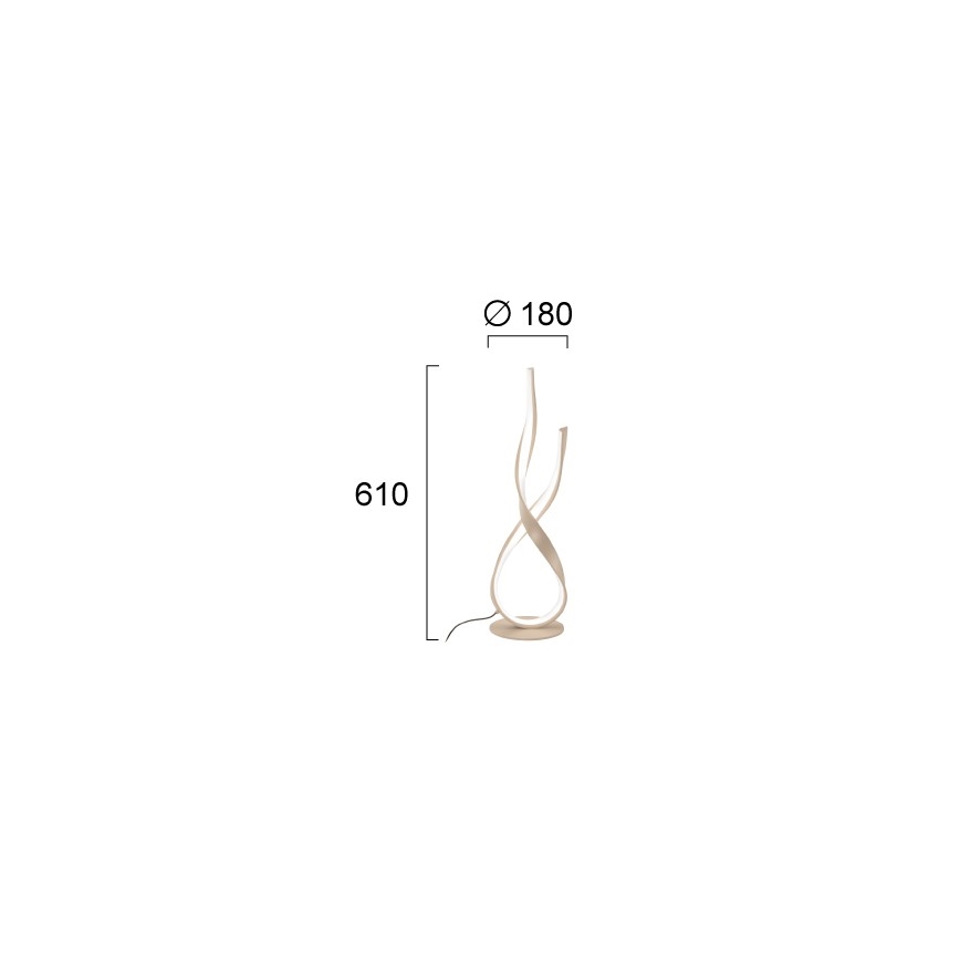 Lampe de table LED RIBBON LED/21W/230V beige