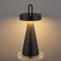 Lampe de table LED tactile d'extérieur rechargeable et dimmable HALO LED/1,5W/3,7V 3000 mAh IP44 noire