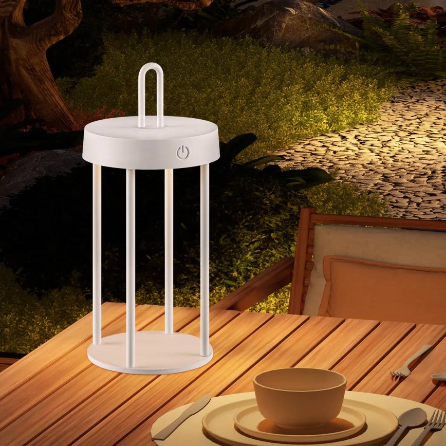 Lampe de table LED tactile rechargeable d'extérieur dimmable GENTLE LED/1,5W/3,7V 3000 mAh IP44 blanche