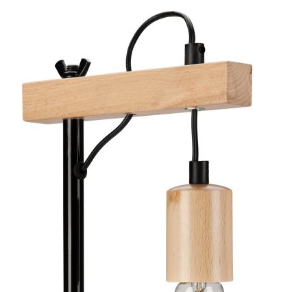 Lampe de table LEON 1xE27/60W/230V hêtre - certifié FSC