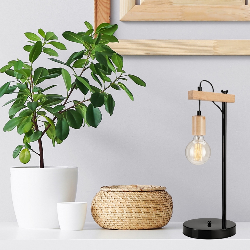 Lampe de table LEON 1xE27/60W/230V hêtre