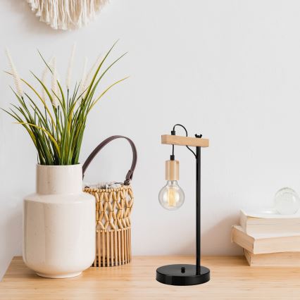 Lampe de table LEON 1xE27/60W/230V hêtre