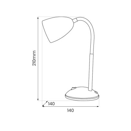 Lampe de table LOGIC 1xE27/60W/230V noir
