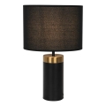 Lampe de table LUCIANO 1xE27/40W/230V noire/dorée