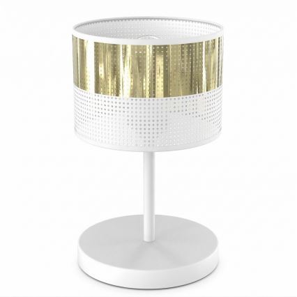 Lampe de table LUX 1xE27/15W/230V blanche/dorée