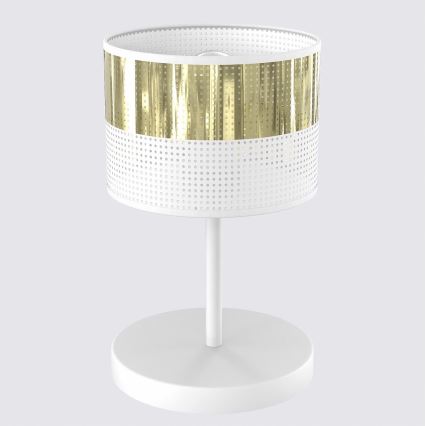 Lampe de table LUX 1xE27/15W/230V blanche/dorée