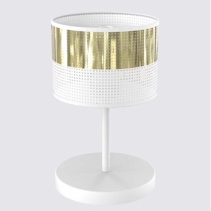 Lampe de table LUX 1xE27/15W/230V blanche/dorée