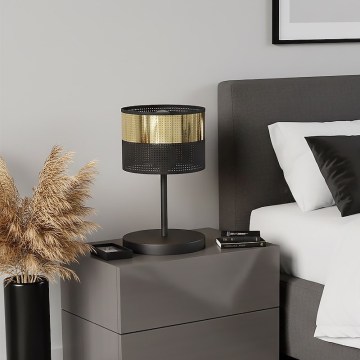 Lampe de table LUX 1xE27/15W/230V noire/dorée