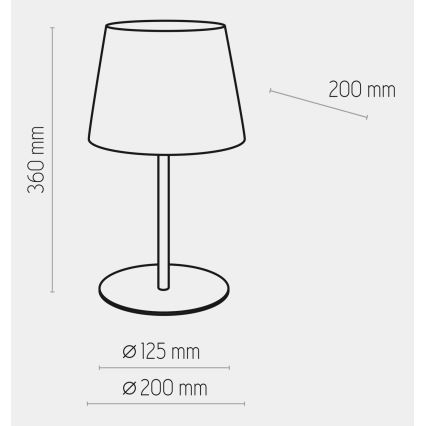 Lampe de table MAJA 1xE27/15W/230V blanche