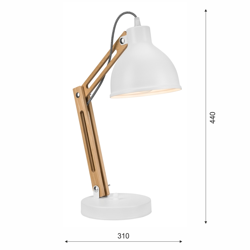 Lampe de table MARCELLO 1xE27/60W/230V hêtre