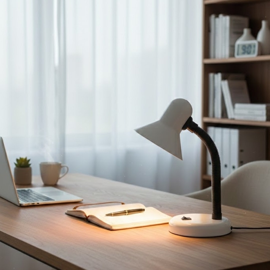 Lampe de table MENTOR 1xE27/15W/230V blanche