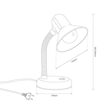 Lampe de table MENTOR 1xE27/15W/230V bleue