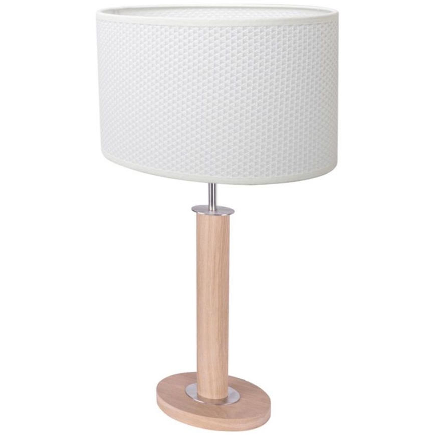 Lampe de table MERCEDES 1xE27/40W/230V 60 cm blanc/chêne