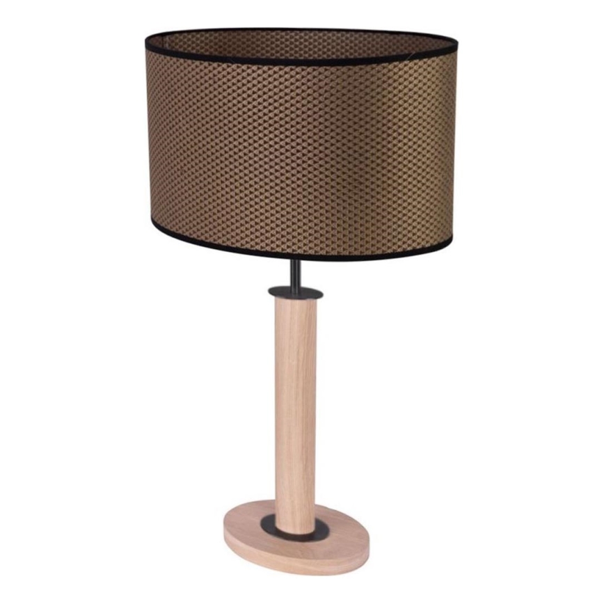 Lampe de table MERCEDES 1xE27/40W/230V 60 cm brun/chêne