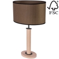 Lampe de table MERCEDES 1xE27/40W/230V 60 cm marron/chêne – FSC certifié