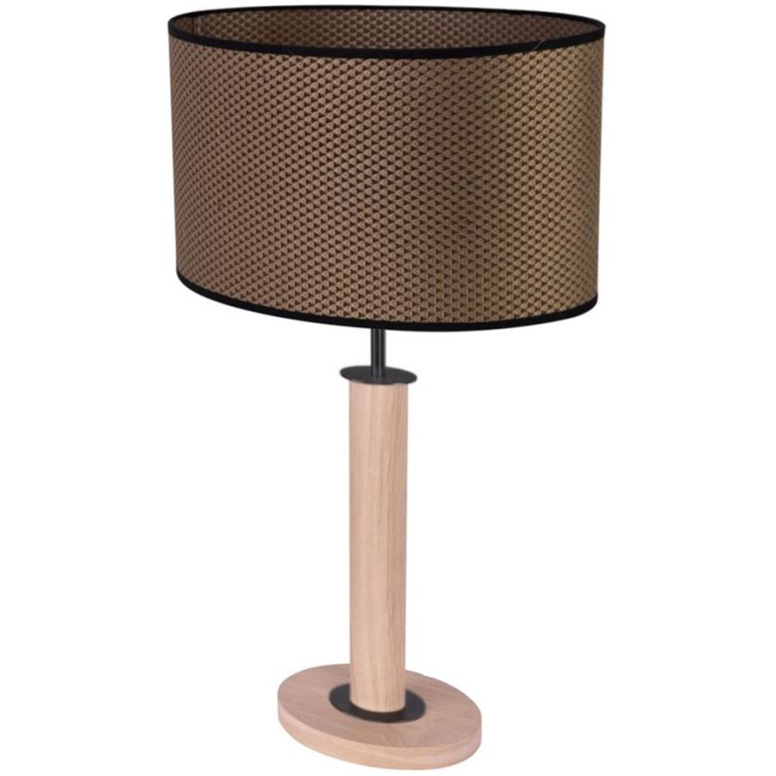 Lampe de table MERCEDES 1xE27/40W/230V 60 cm marron/chêne