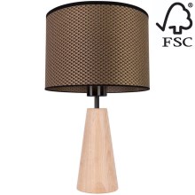 Lampe de table MERCEDES 1xE27/40W/230V d. 43 cm marron/chêne – FSC certifié