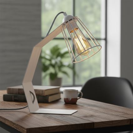 Lampe de table NANDO 1xE27/15W/230V blanche