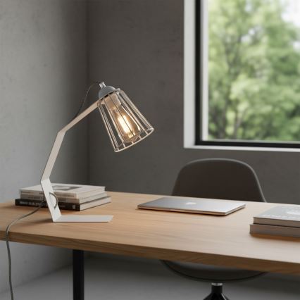 Lampe de table NANDO 1xE27/15W/230V blanche