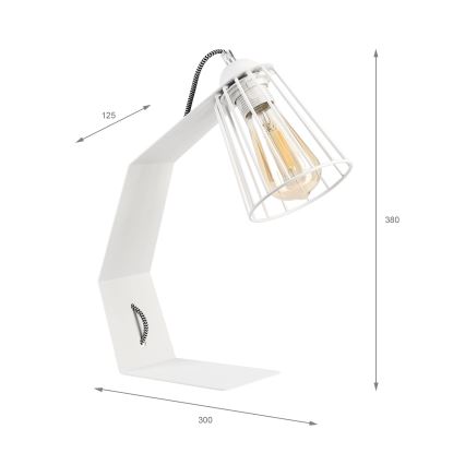 Lampe de table NANDO 1xE27/15W/230V blanche
