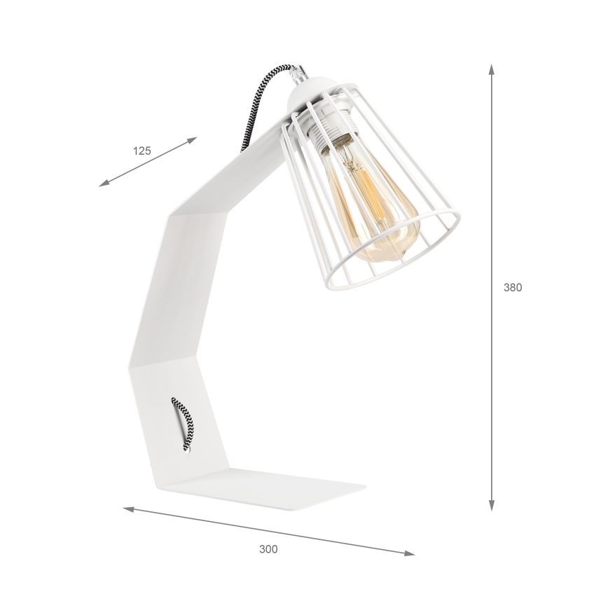 Lampe de table NANDO 1xE27/15W/230V blanche